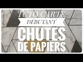 TUTO CARTE DÉBUTANT : CHUTES DE PAPIERS ..#scrapbooking #debutant #cartedebutant #chutesdepapiers