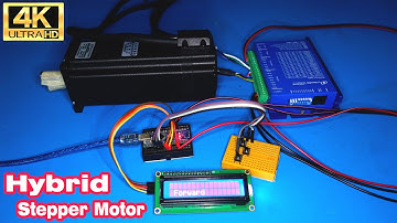 Control hybrid stepper motor with Arduino + 1602 display + push button
