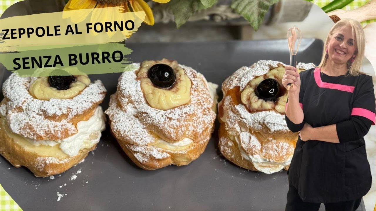 😍ZEPPOLE AL FORNO ‼️SENZA BURRO‼️