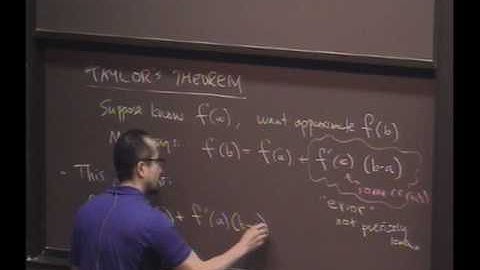Real Analysis, Lecture 25: Taylor