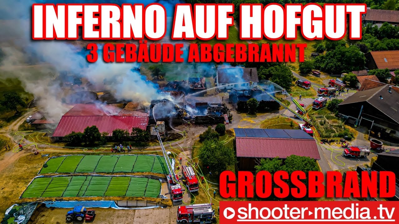 🔥🔥  FEUERINFERNO auf GUTSHOF  🔥🔥 | 3 Gebäude komplett abgebrannt