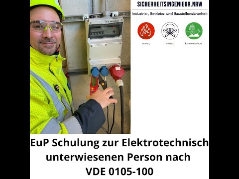 Online Lehrgang: EuP Schulung zur Elektrotechnisch unterwiesenen Person nach VDE 0105-100