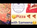 Moms magic food hyderabad mozzarella  cheese pizza  homemade pizza without oven pizzatasty