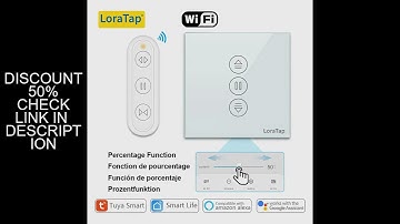 LoraTap 4th Tuya Roller Shutter Blinds Curtain Switch Remote Control Percentage Operate work with Go