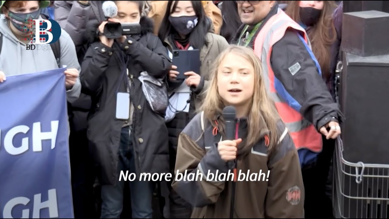 Greta Thunberg calls for 'climate justice' in protest outside COP26 venue