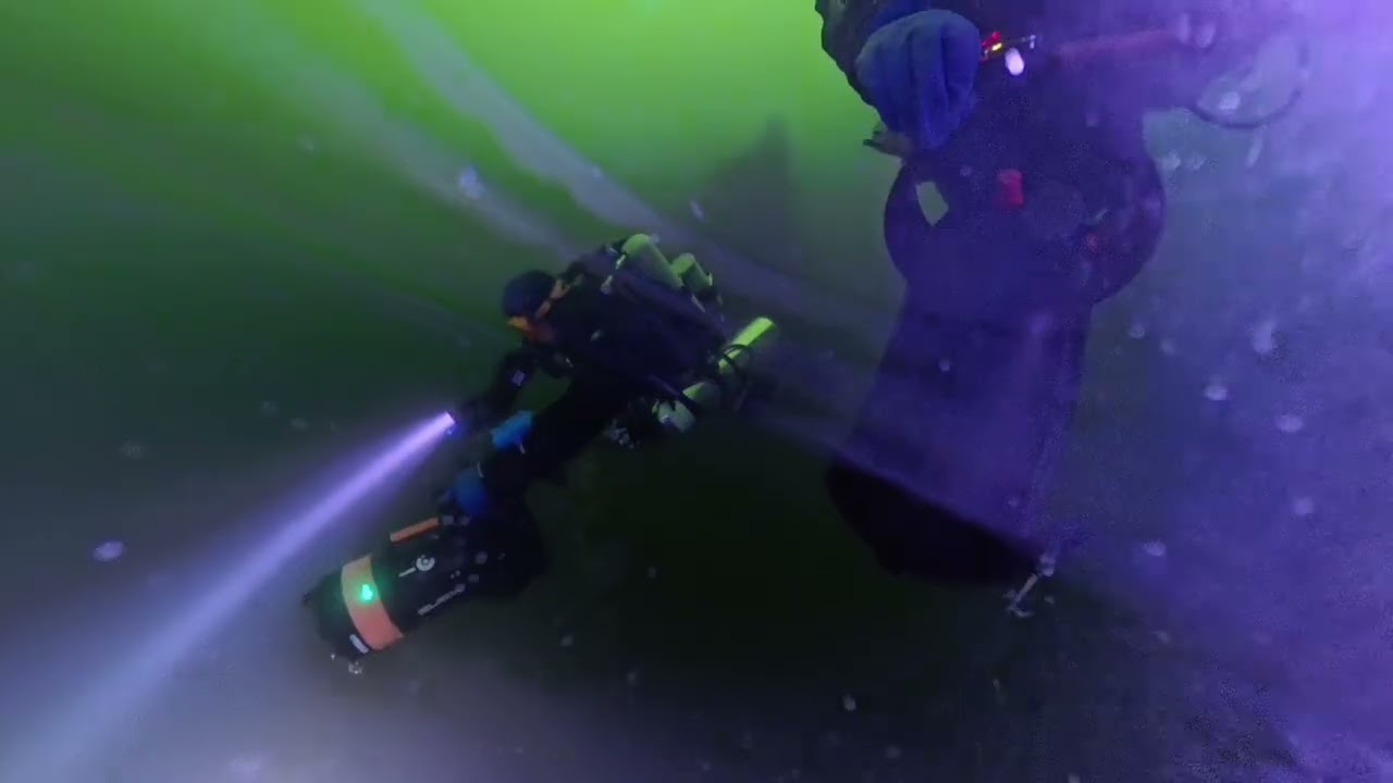 Playing with DPVs on the Seagull Wreck, Holy Loch