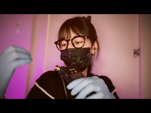 [ASMR] TASCAM リップ音 / ゴム手袋 / lip sounds, rubbergloves