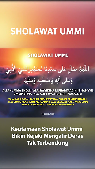 SHOLAWAT UMMI Bikin Rejeki Mengalir Deras Tak Terbendung #sholawat #sholawatummi #shortsholawat