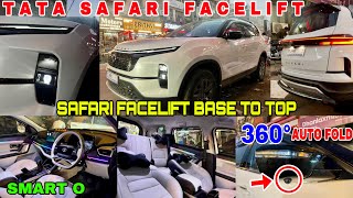 Tata Safari Facelift Base To Top Modification | Auto Fold With 360° Cam In Safari Facelift Smart O ✅