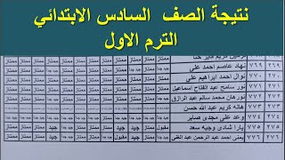 نتيجة الصف السادس الابتدائي مدرسة عمر مكرم الترم الاول