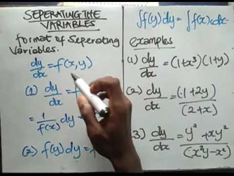 How to solve DE using separating variable method - YouTube