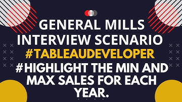 Tableau Interview Scenario| General Mills