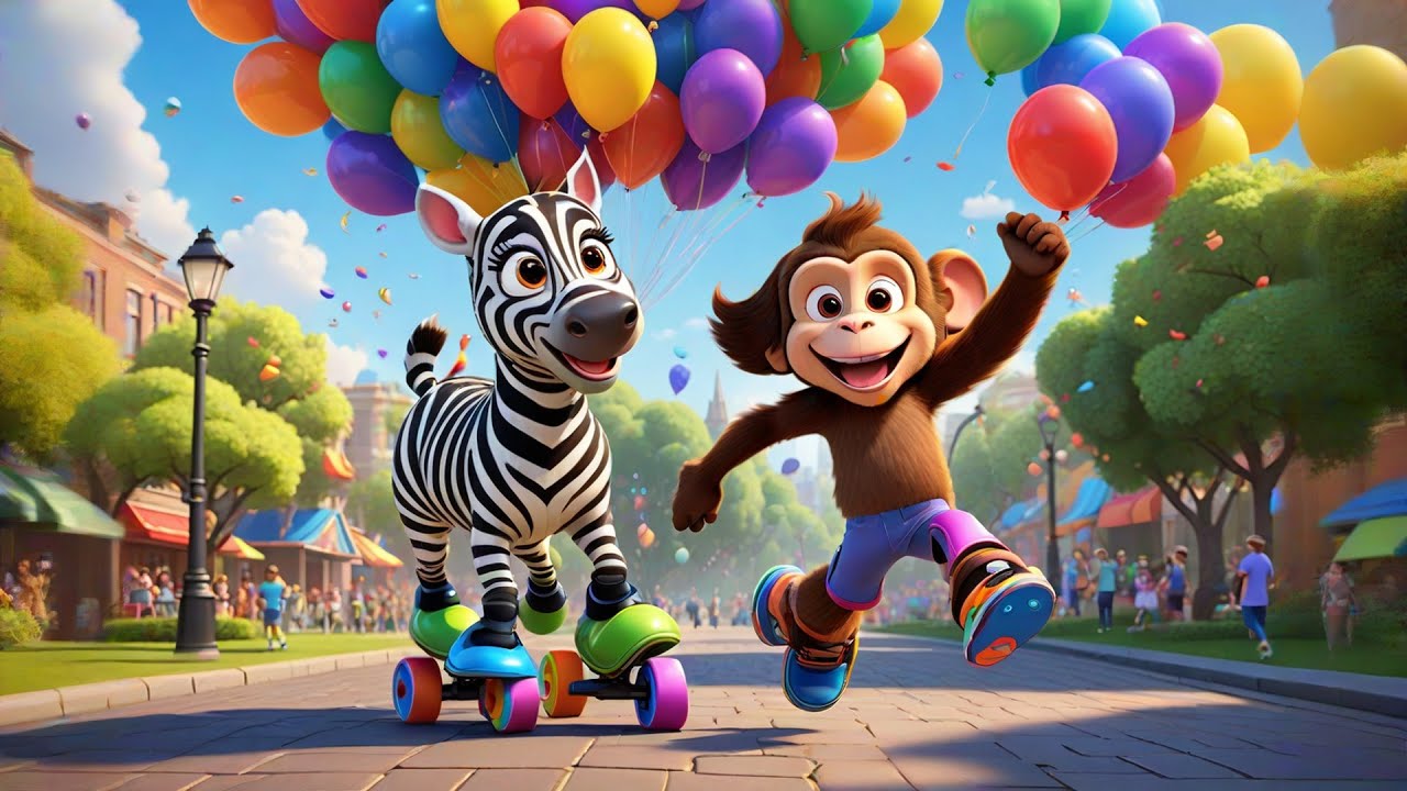 Zoomie Zebra Rolls and Spins 🦓🎡 | Fun Nursery Rhyme for Kids | Move and Play Song