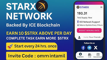 🔥 StarX Network Free Mining App | ICE Supported New Mining | Earn Daily $STRX | Tamil