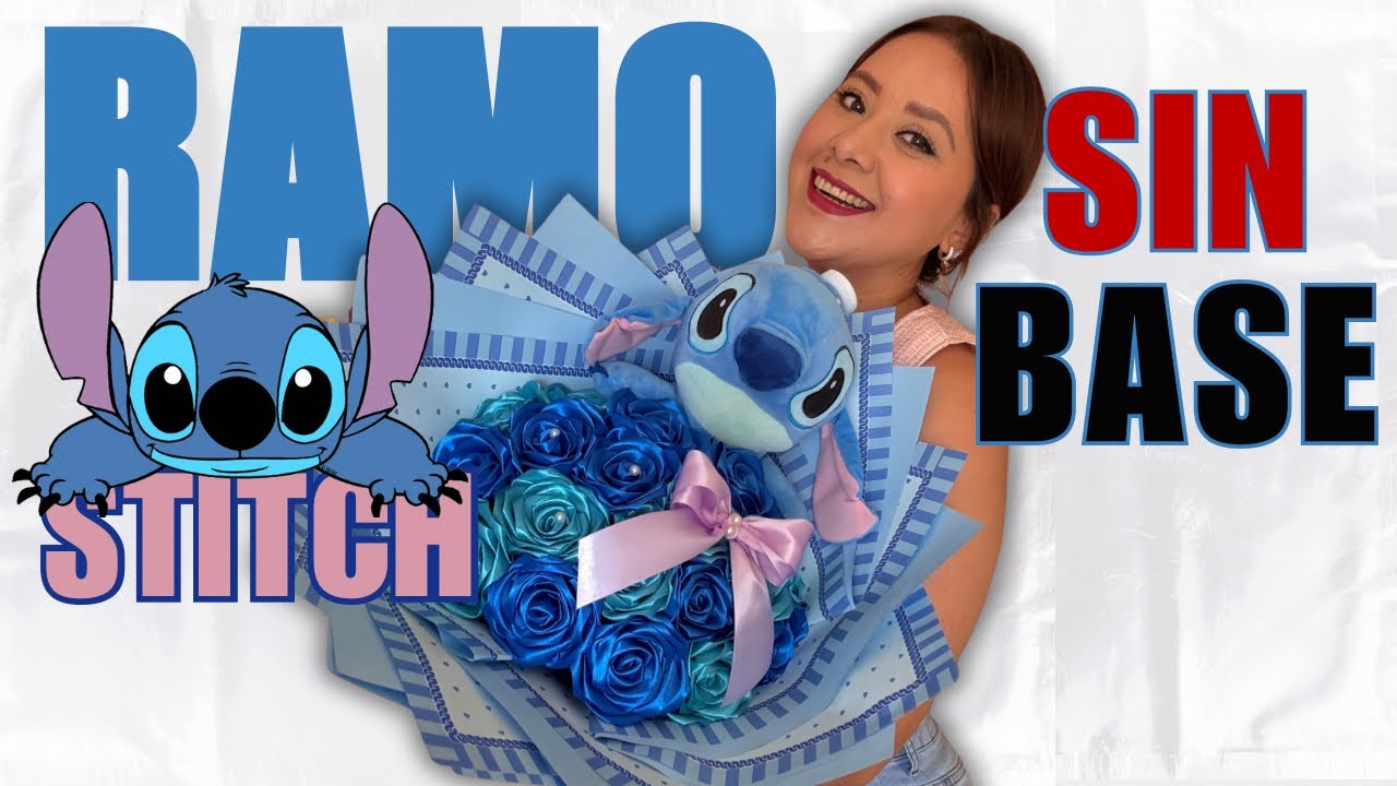 Ramo de #stitch con 18 rosas eternas