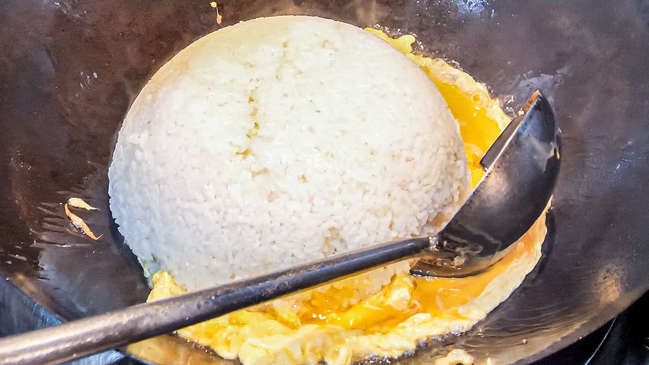 Amazing Egg Fried Rice! Super Speed fried Rice Cooking at a