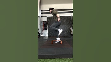 Single leg lateral hop over hurdle