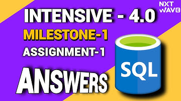 INTENSIVE 2.0|| Milestone - 1|| Assignment -1 || NxtWave || CCBP #sql #codere #viral #youtube #video