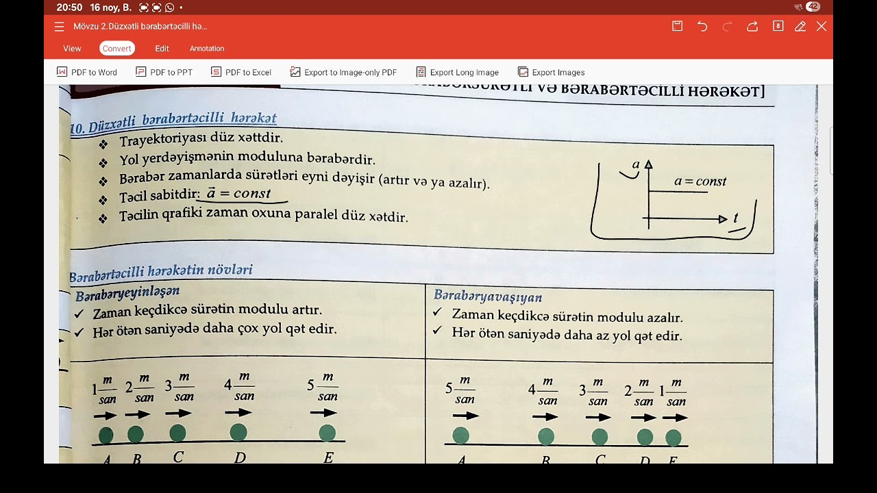 Mövzu  izahı 1.2.Düzxətli bərabərtəcilli hərəkət