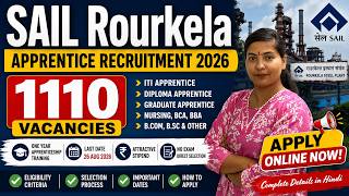 SAIL Rourkela Apprentice Recruitment 2026 | 1110 Vacancies | ITI, Diploma, Degree | Apply Online Now