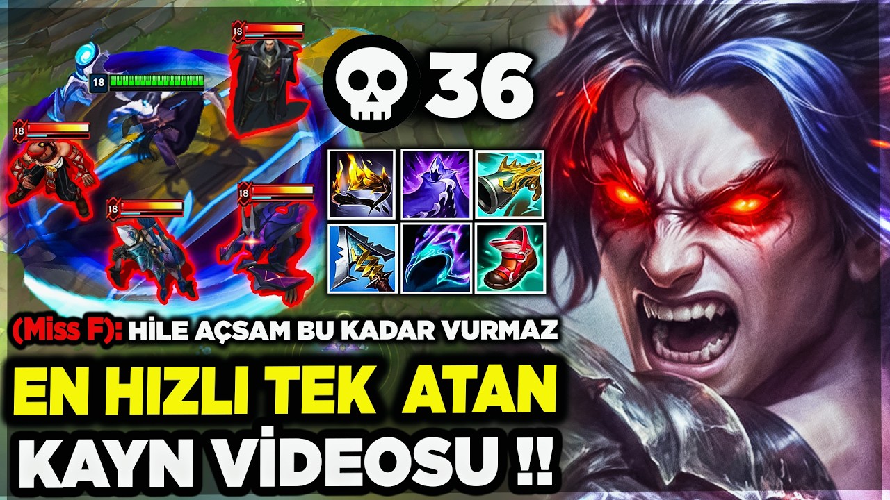 0.0 SANİYEDE TEK ATAN KAYN BUILDI !! TEK KOMBO HARİTADAN SİLİYOR !!