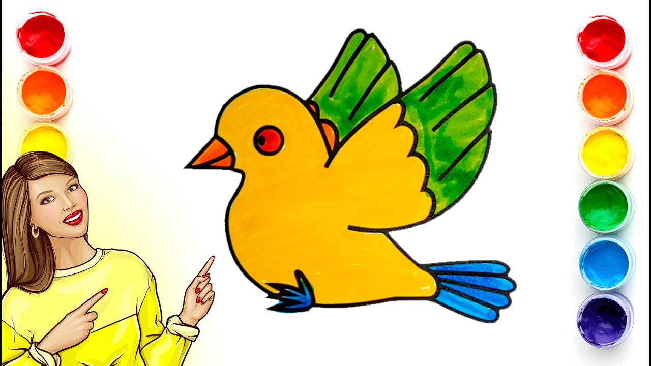 How To Paint A Flying Bird For Kids I Easy Drawing Step By Step Easy How To Paint A Flying Bird For Kids I Easy Drawing Step By Step Easy