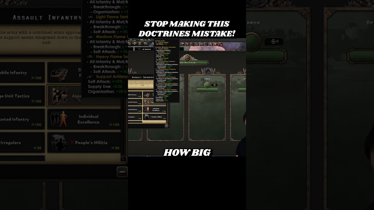 ❌ ПЕРЕСТАНЬТЕ делать эту ошибку с доктринами! | HOI4 Shorts