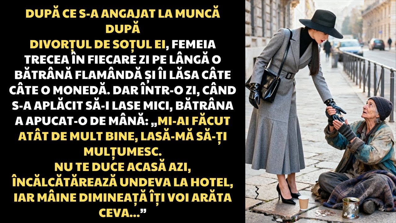 După ce s-a angajat la muncă după divorțul de soțul ei, femeia îi dădea în fiecare zi bani bătrânei