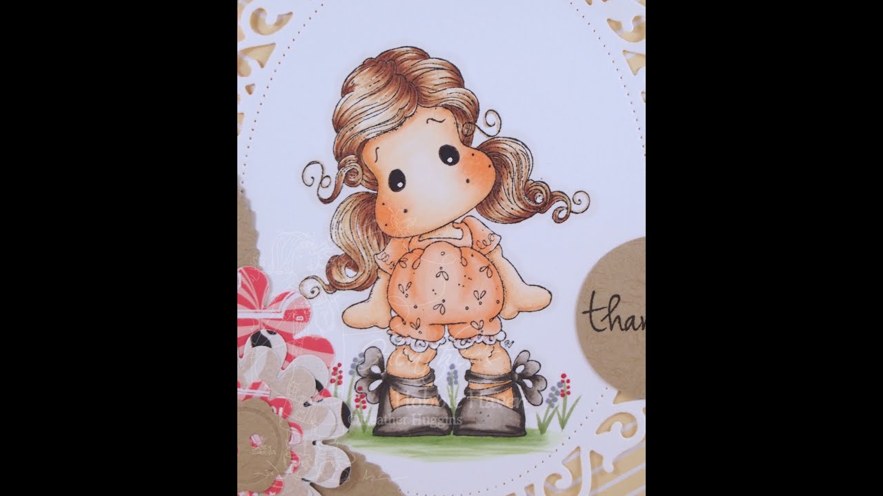 Tilda with Ribbon Shoes Copic Coloring Card Kit - YouTube