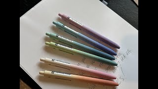 WRITECH Fine Point Gel Pens: 0.5mm Retractable Black Ink 6ct Smooth Writing No Bleed with Aesthetic