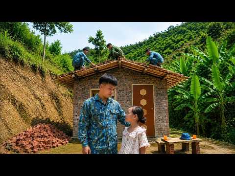 The soldier built his dream home from scratch with his own hands.