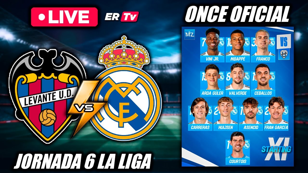 🔴 LEVANTE vs REAL MADRID EN VIVO 🔥 GOLAZOS DE VINICIUS Y MASTANTUONO ...