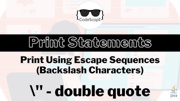 How to print using Escape Sequences(\") | Java | Print Statements | Question 8