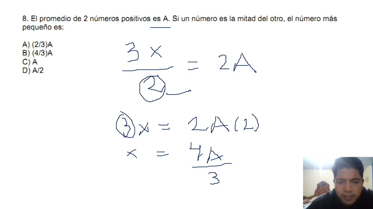 Guía del Exani III 2021. Pensamiento matemático ejercicio 8