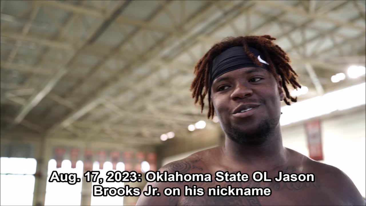 Oklahoma State OL Jason Brooks Jr. on his 'queso' nickname (and dog