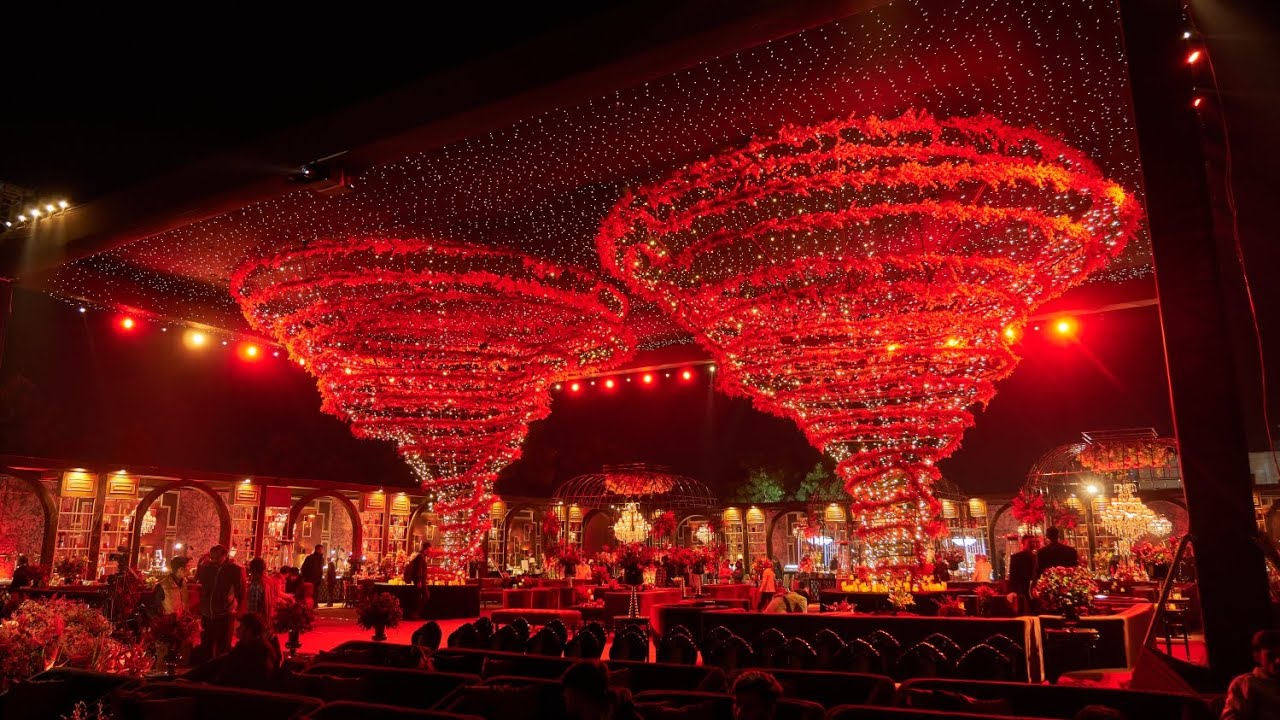 Red & Black Sangeet Night | Concert Night | Wedding Planning by Festal Events LLP