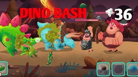 Dino Bash Level 36 Android walk-through Gameplay (Mobile Game)