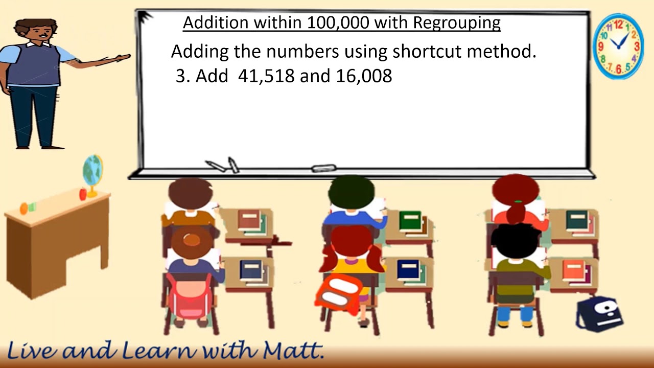 Addition with Regrouping within 100,000 - YouTube