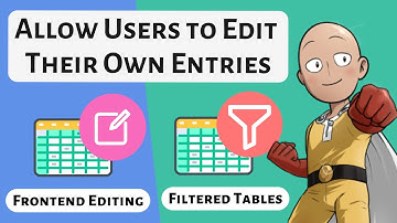 Allow Users to See & Edit Their Entries in WordPress Table / Form DB | Frontend | Gravity Forms