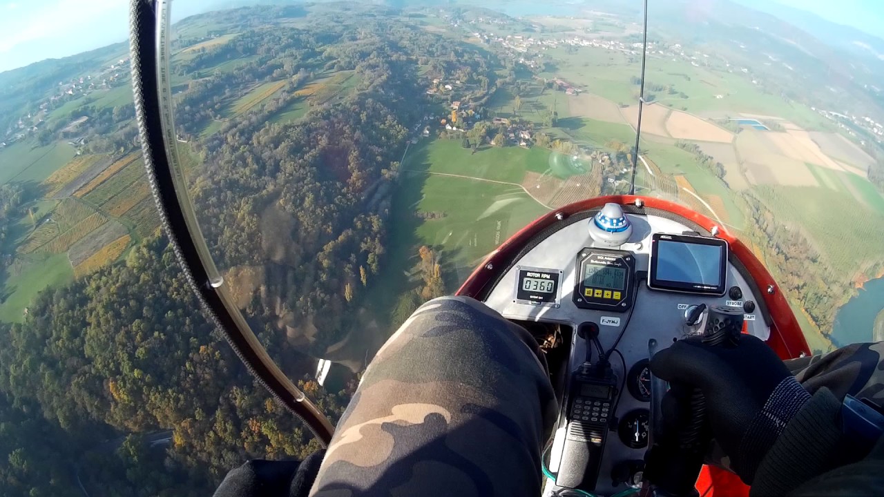 Autogire Batwin - Vol sur l'Avant Pays Savoyard (Gyrocopter training Part-5)