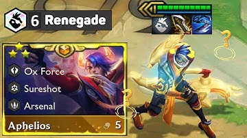 1 Shot Everyone with 6 Renegade 3 Star Aphelios | TFT SET 8
