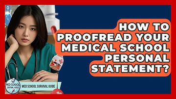 How To Proofread Your Medical School Personal Statement? - Med School Survival Guide