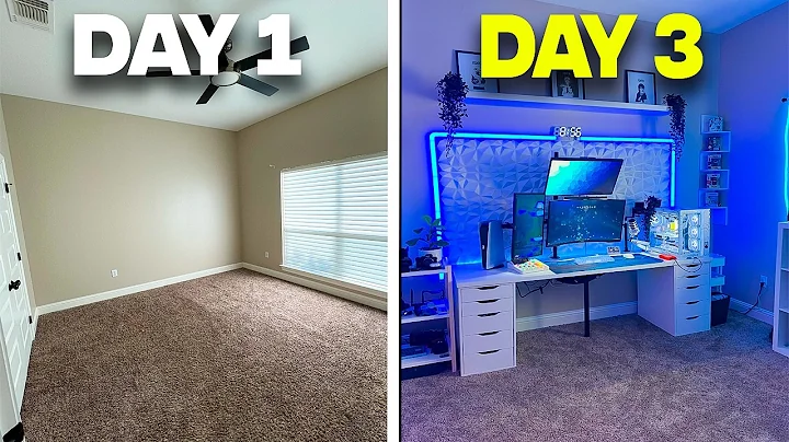 Transforming My EMPTY Room To My Dream Setup Room!