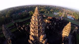 Drone flight over Angkor Wat, Cambodia