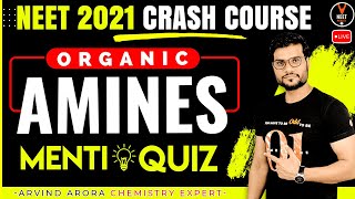 Amines Organic Chemistry Class 12 NEET Questions | NEET 2021 Preparation |NEET Chemistry |Arvind Sir