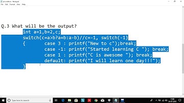 Conditional operators | Technical interview questions in c