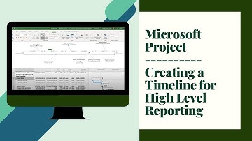 Video 17 Module 10 - Creating a Timeline for High Level Reporting | Microsoft Project Series