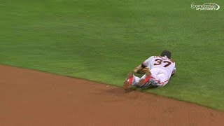 SF@SD: Tomlinson handles hot shot with a diving stop