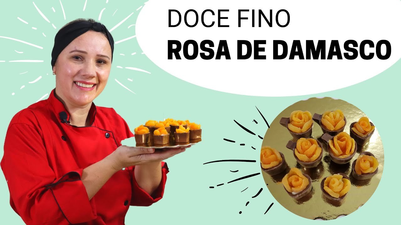 Copinho de chocolate com rosa de damasco