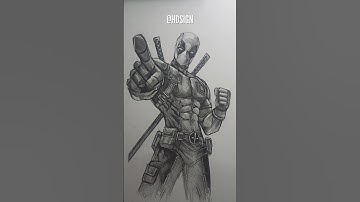 Draw Deadpool #shorts #deadpool #hatching #art